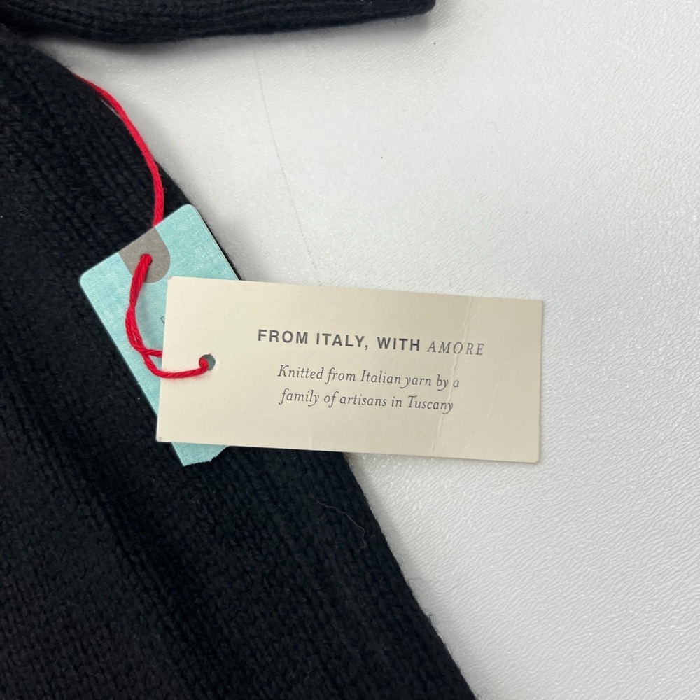 Anthropologie NWT Black Sweater 1X S/S Turtleneck Hand Knit Tuscany Italy - Picture 7 of 13